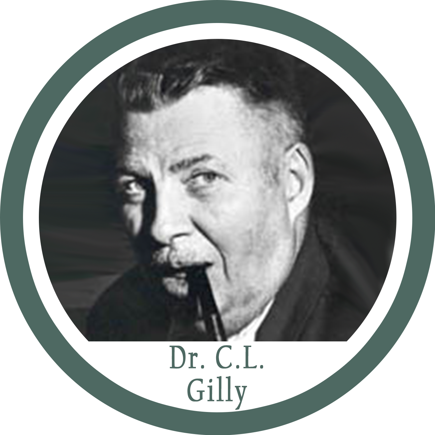 Dr. C.L. Gilly photo with pipe